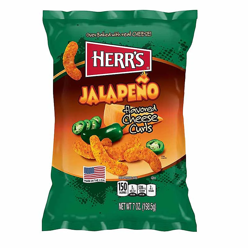 Herr'S Jalapeno Cheese Curl, 6oz