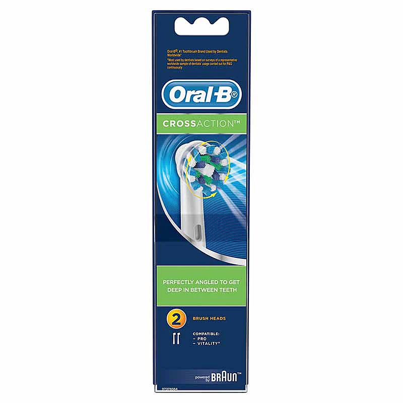 Oral-B Cross Action Power Toothbrush Refill 2s