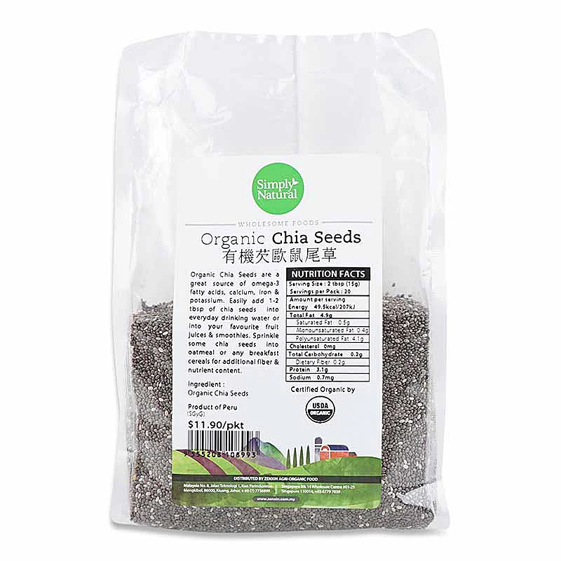 Simply Natural Organic Chia Seeds 250g