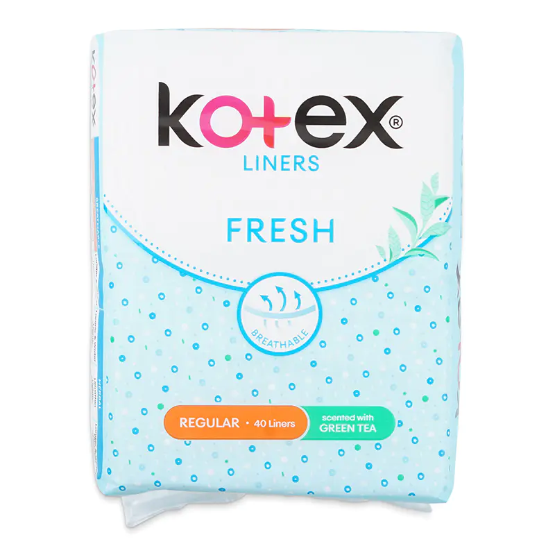 Kotex Liners Breathable Green Tea Scented Regular 40s