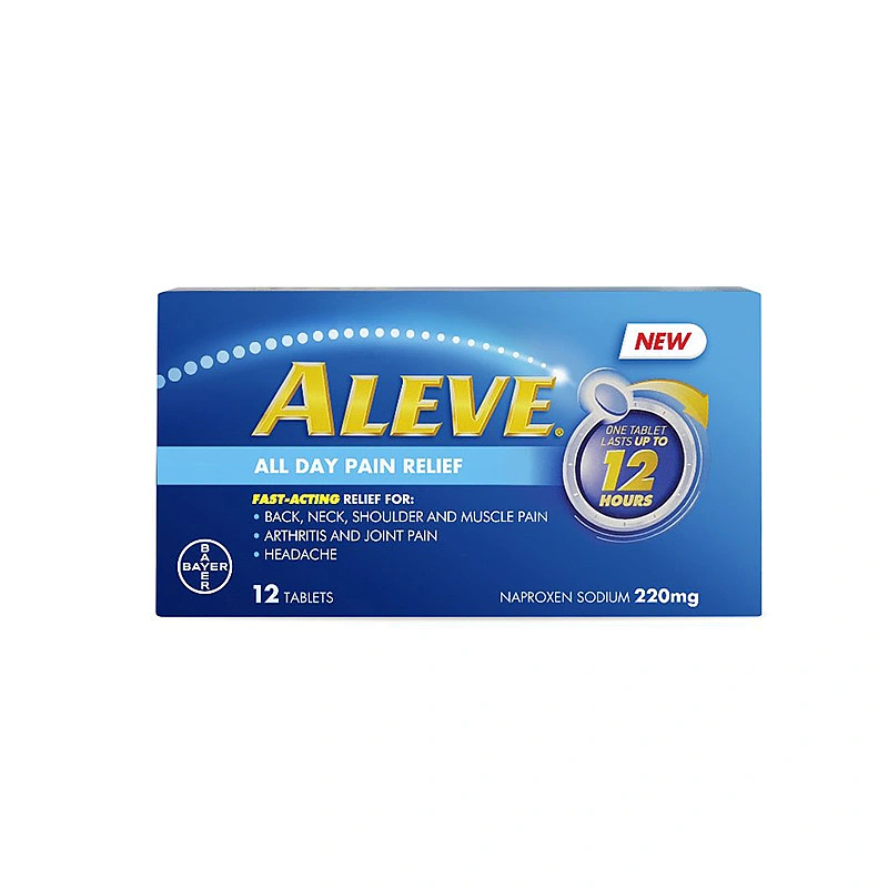 Aleve Pain Relief Naproxen Sodium, 220mgx12 tablets .