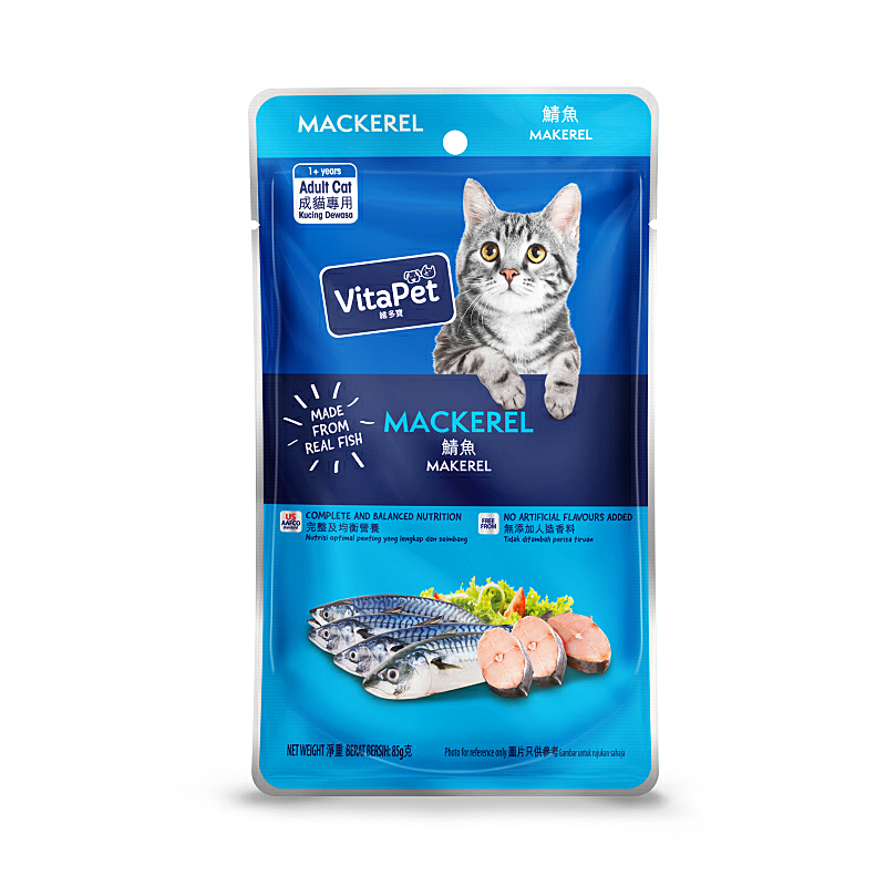 VitaPet Cat Pouch Mackerel 85g