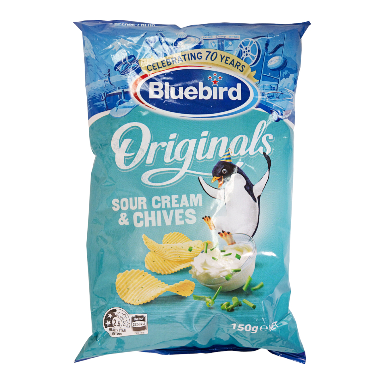 Blue Bird Potato Chip Sour Cream & Chives 150g