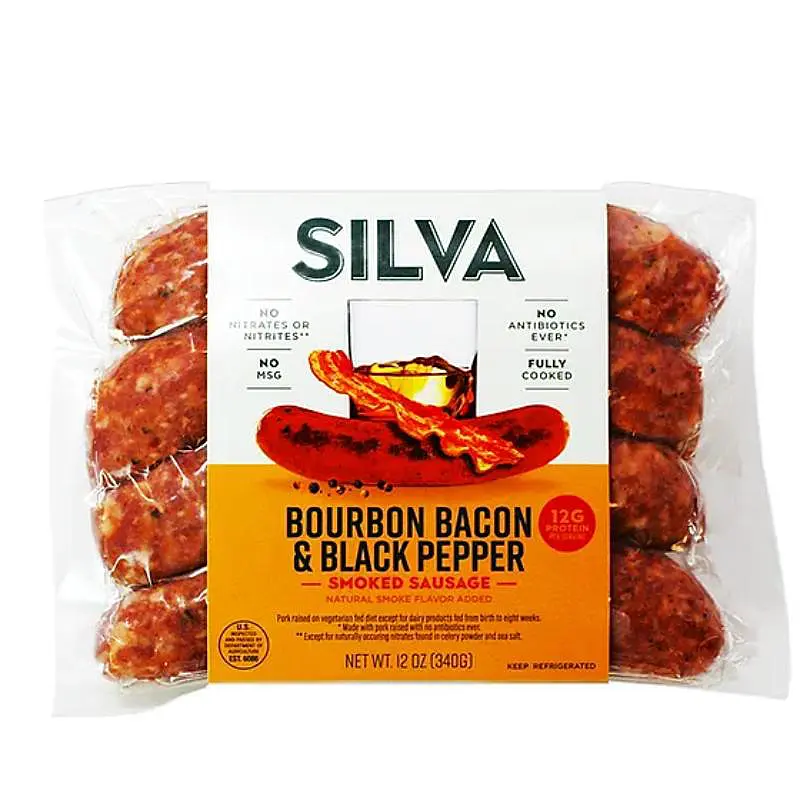 Silva Bacon & Blackpepper Pork Sausage, 340g
