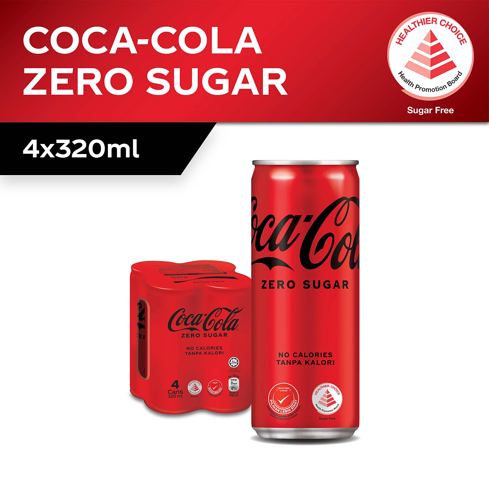 Coca-Cola No Sugar 4x320ml
