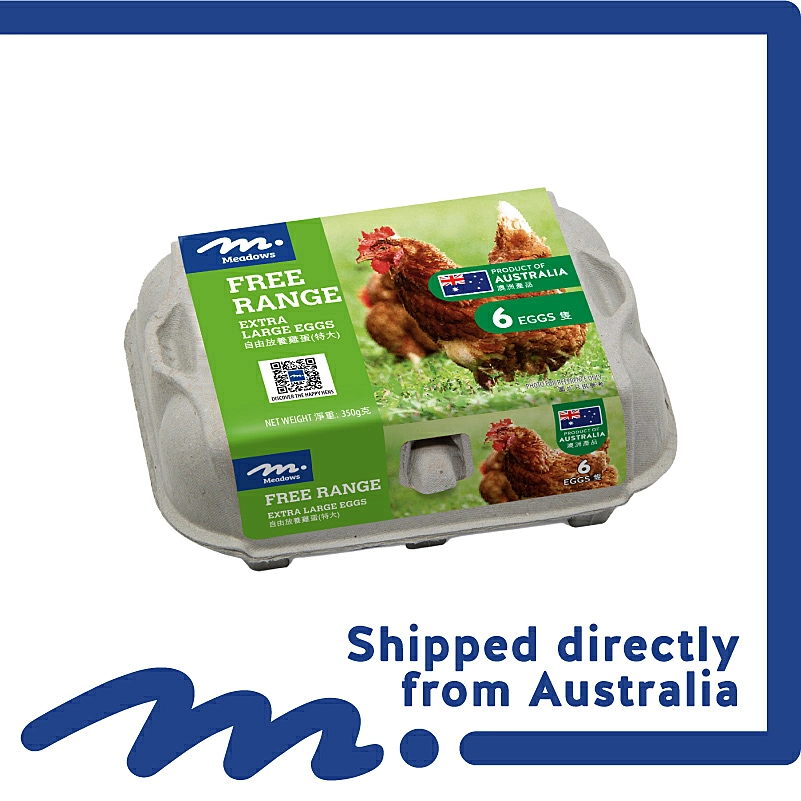 Meadows Free Range XL Brown Eggs 6s x 350g