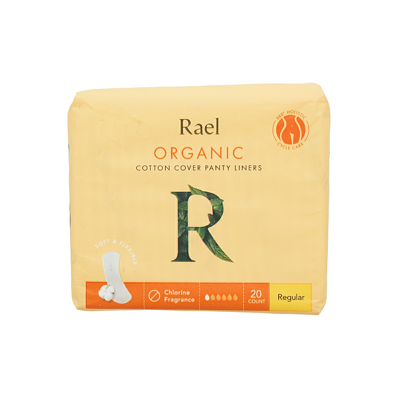 Rael Organic Cotton Regular Panty Liners, 20s