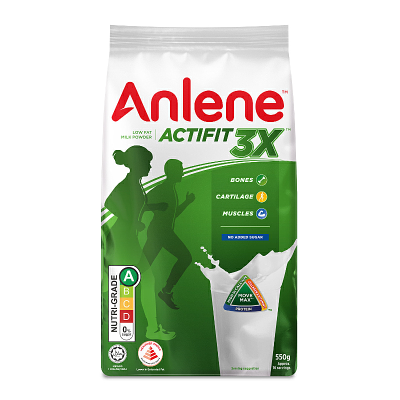 Anlene Actifit 3X Plain Milk Powder, 550g