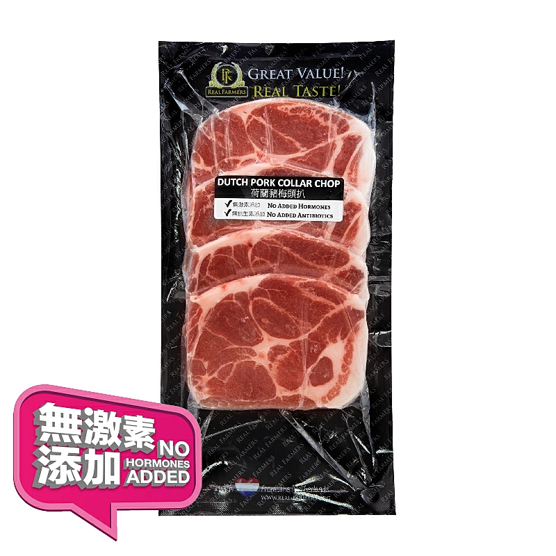 丹麥皇冠無激素添加急凍豬頸肉片300GM