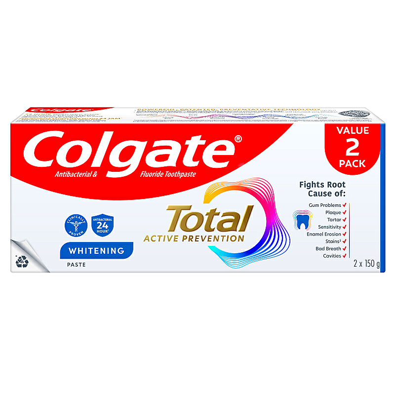 Colgate Total Whitening 2x150g