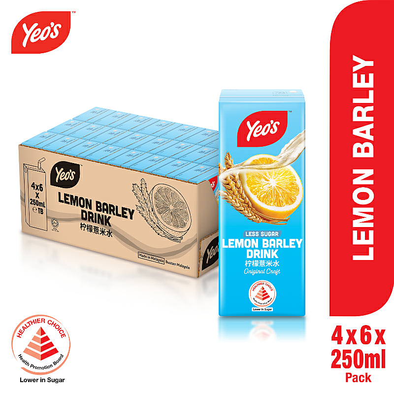 Yeo's Lemon Barley 24sx250ml