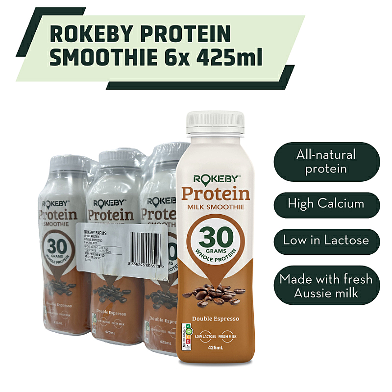 Rokeby Protein Milk Smoothie Double Espresso 6 x 425ml