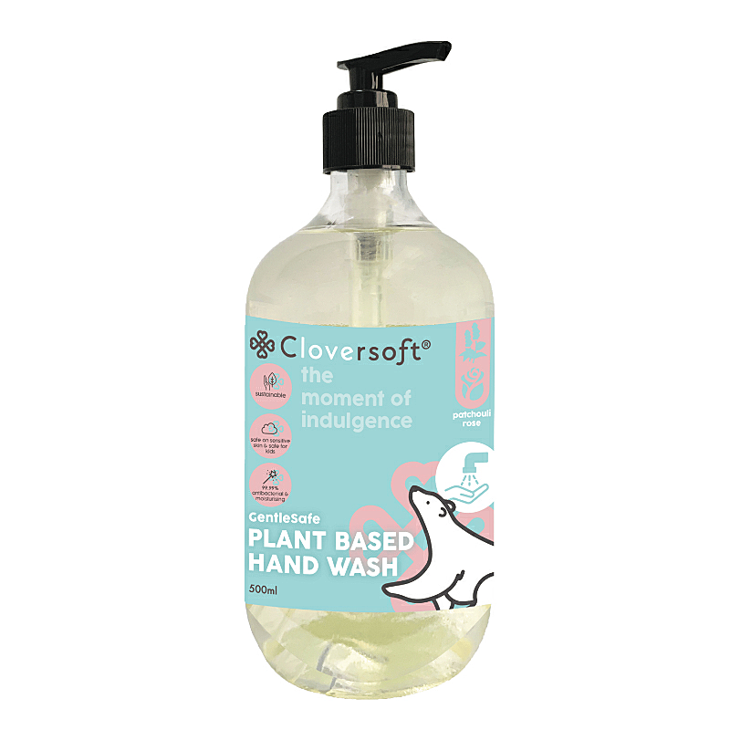 Cloversoft Plant-Based 99.99% Antibacterial Hand Wash Patchouli & Rose 500ml