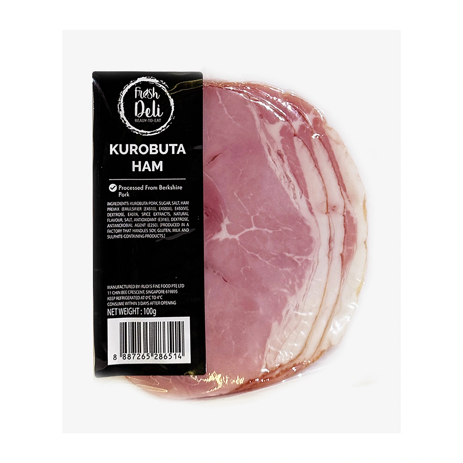 Fresh Deli  Kurobuta Ham Sliced, 100g
