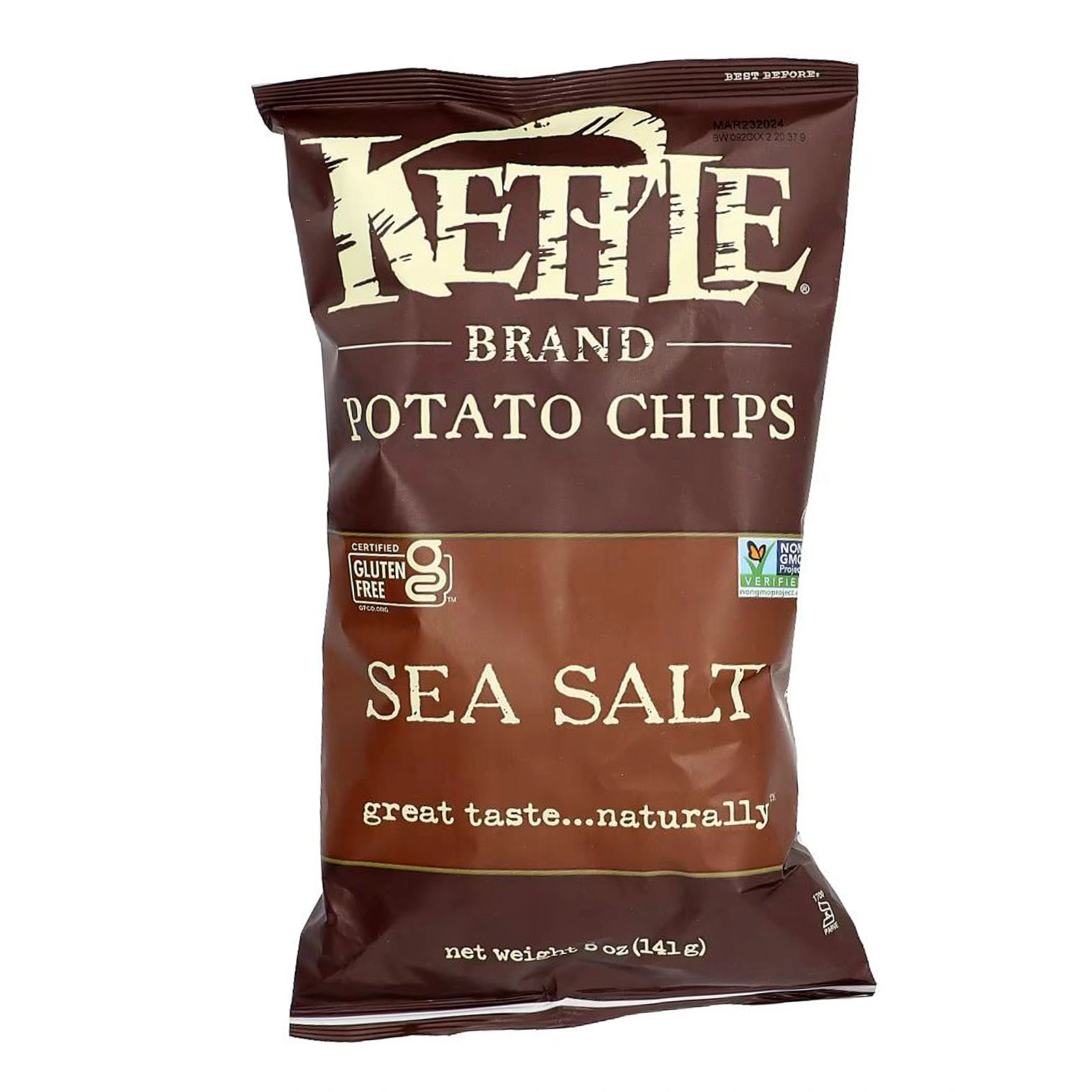 Kettle Potato Chips Sea Salt 141g