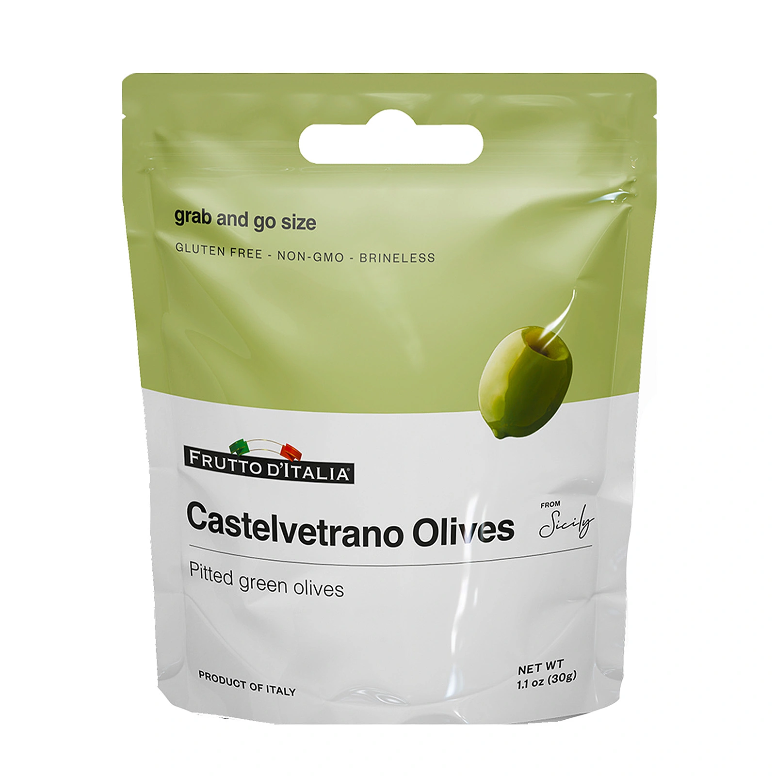 Frutto D'Italia Pitted Green Olive, 30g