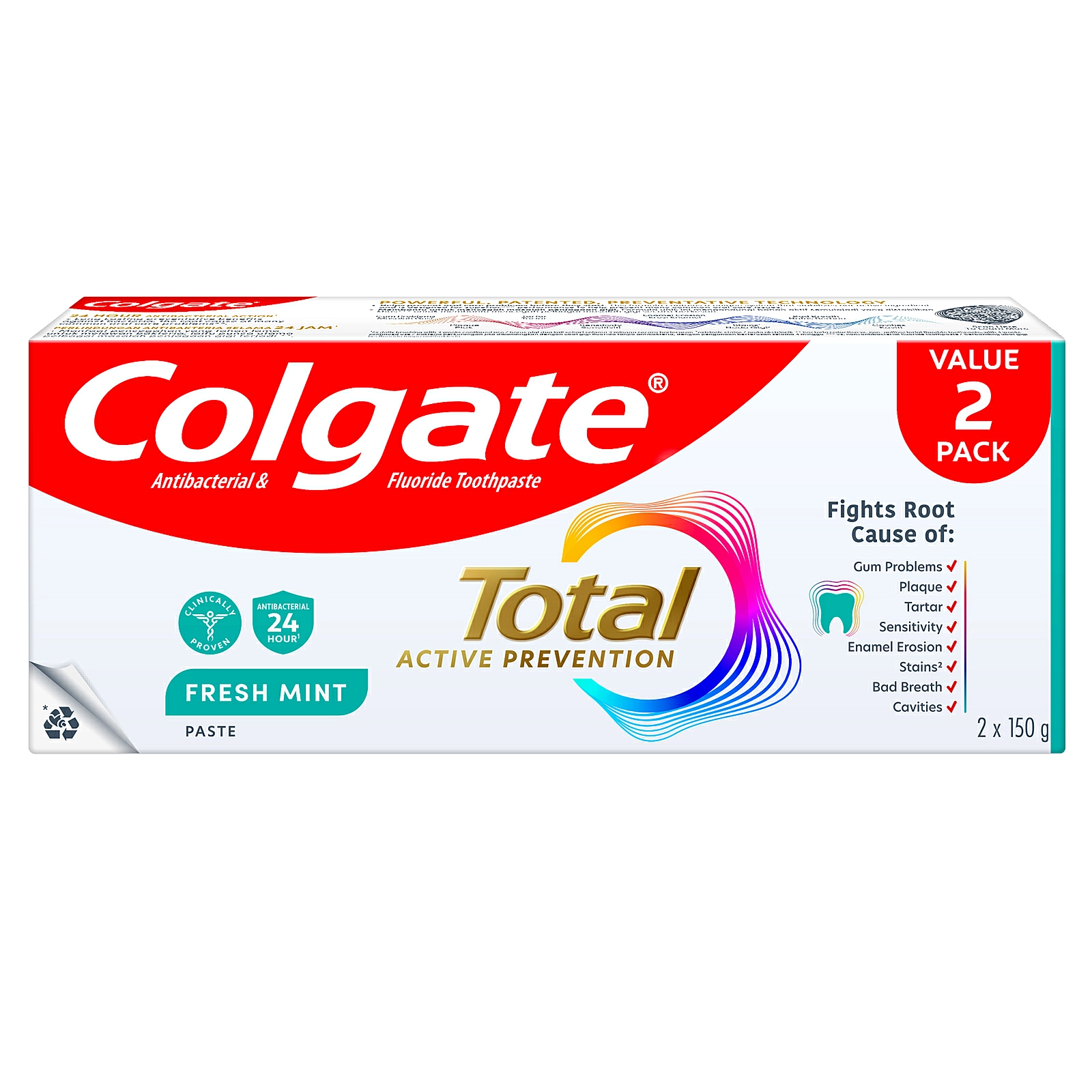 Colgate Toothpaste Freshmint 2 x 150g