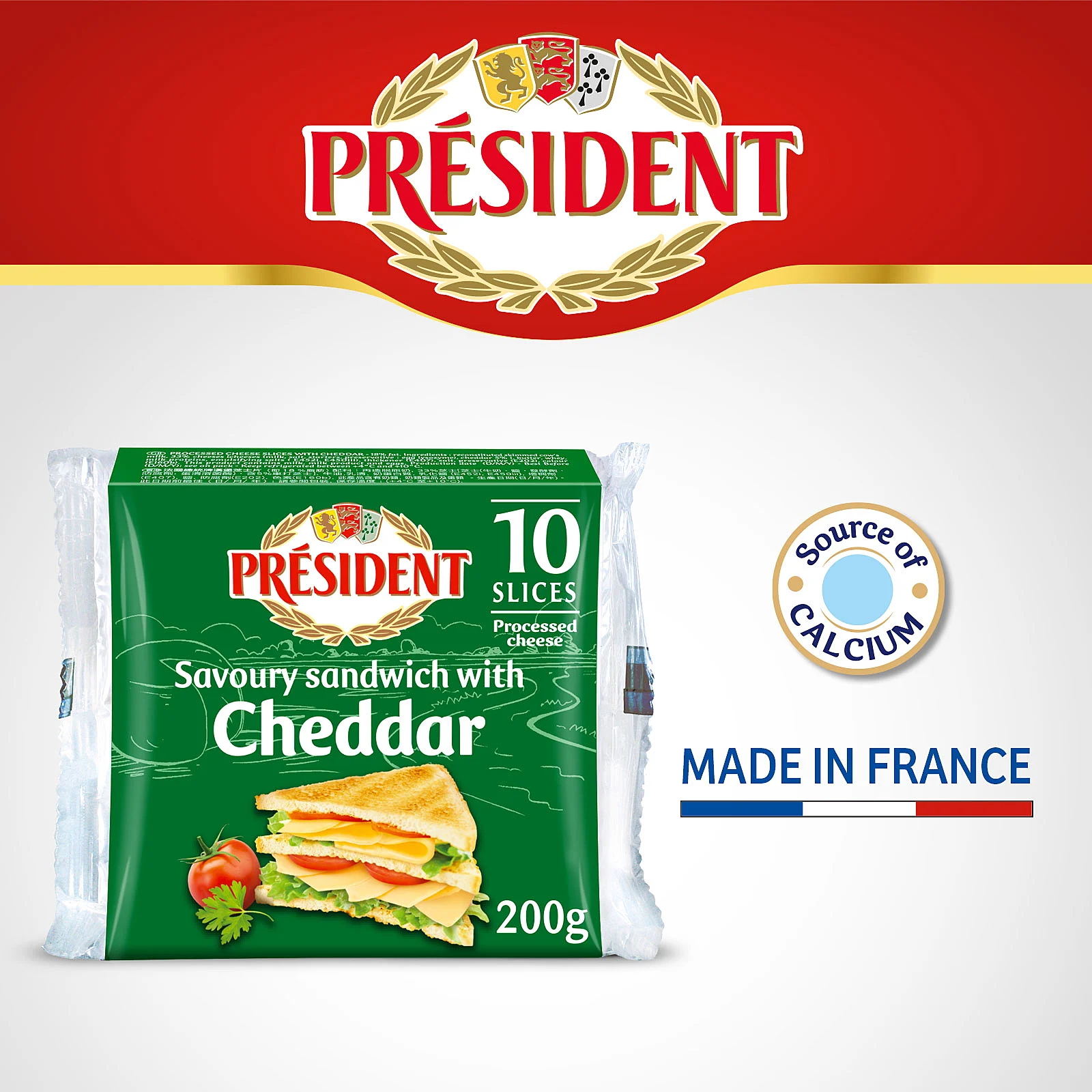 President Mozzarella Cheese Slice 12s 200g