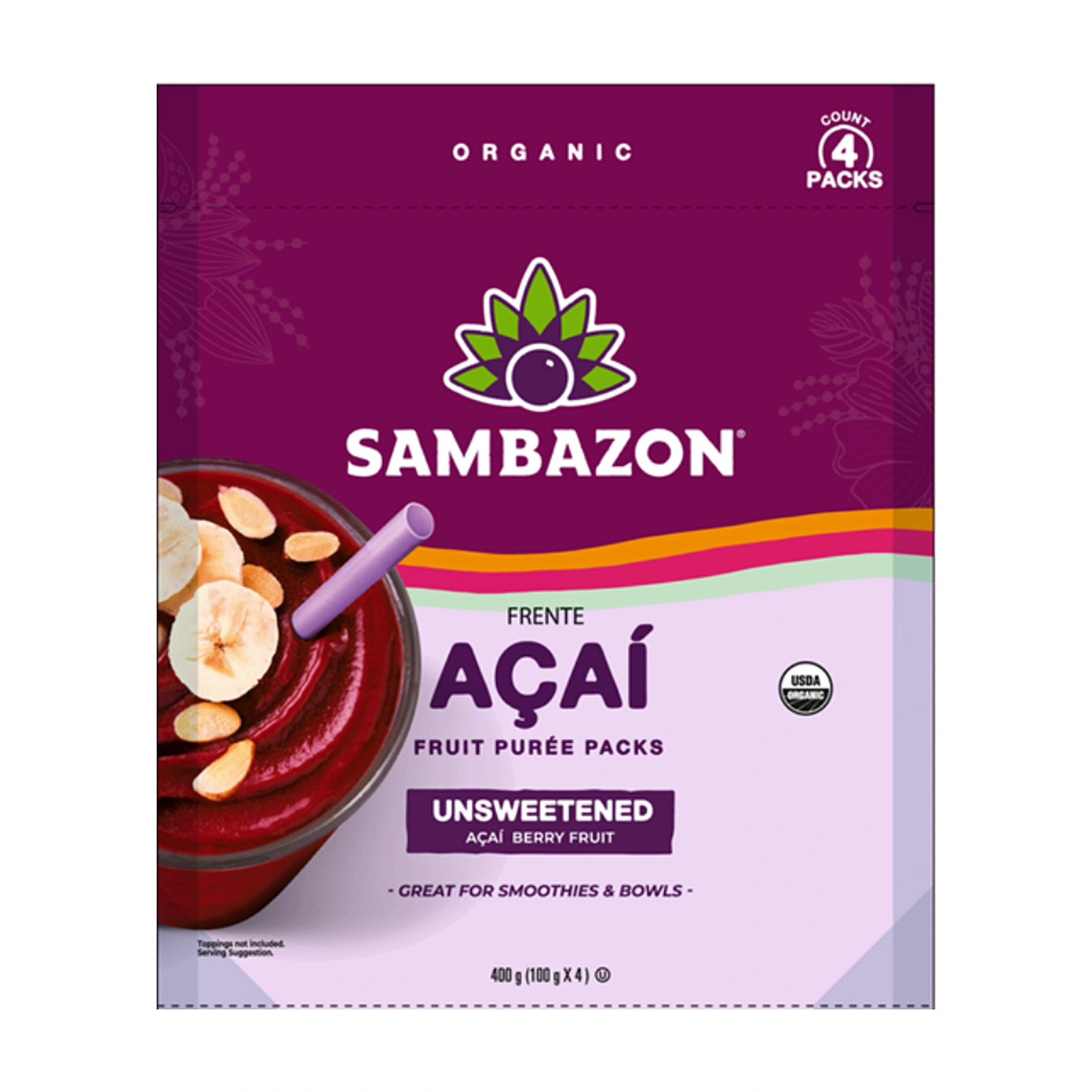 SAMBAZON PURE UNSWEETEN 400G